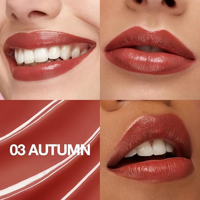 1Pcs Tinted Lip Balm Moisturizing Lipstick – Warm Orange Brown Sheer Hydrating Lip Color for Dry Lips – Nourishing Lip Balm for All Women with a Subtle Natural Scent (S03 Autumn)