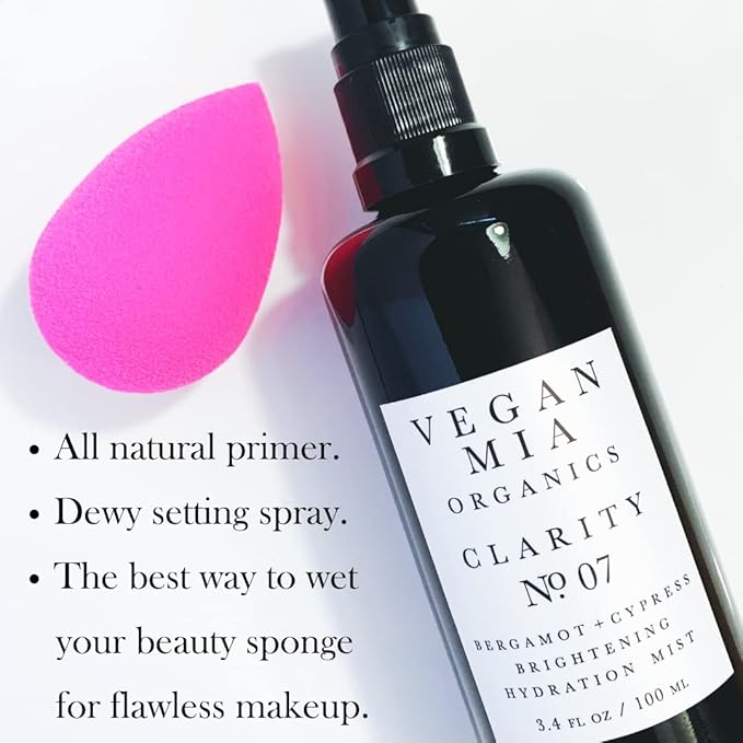 USDA Organic Clarity Balancing Face Mist - Hydrating Rose Water Facial Spray Suitable For All Skin Type Face Moisturizer, Setting Spray for Makeup & Face Primer, 3.4 oz