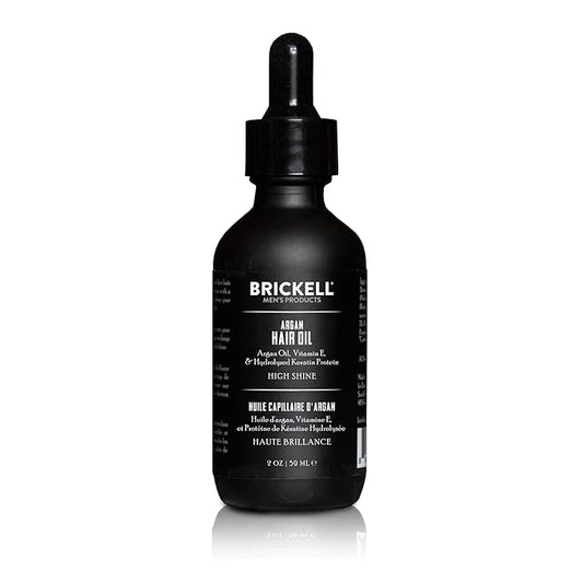 Brickell Men's Argan Oil for Hair, Natural and Organic Hair Oil For Men, Lightweight Hair Treatment, 2 Ounce, Scented