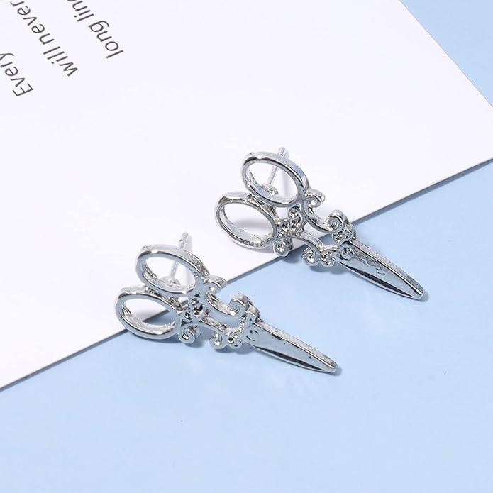 Punk Scissors Stud Earrings Gold Barber Earrings Minimalist Petite Earrings Personalized Earrings for Women and Girls Hair Stylist Gifts