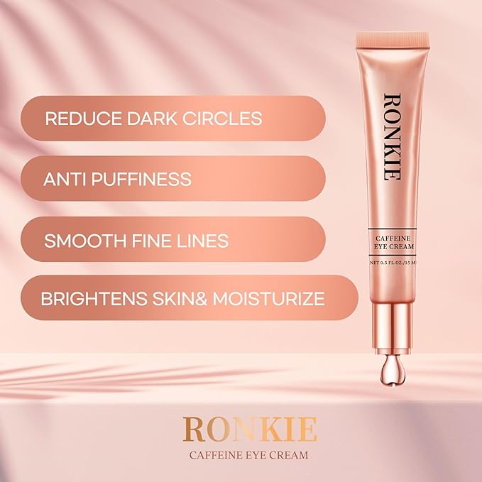 Eye Cream for Dark Circles and Puffiness: Caffeine - Retinol Cream- Anti Aging Wrinkles With Collagen Hyaluronic Acid Fine Lines Depuffer in 3-4 Weeks-15 mL