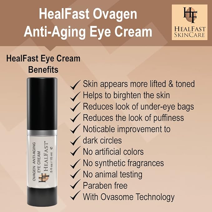 The Original Ovagen Anti-wrinkle Eye Cream with Retinol (.5 Oz) | Smooth Fine Lines and Hyaluronic Acid to Brighten Dark Circles and De-Puff Bags Skincare