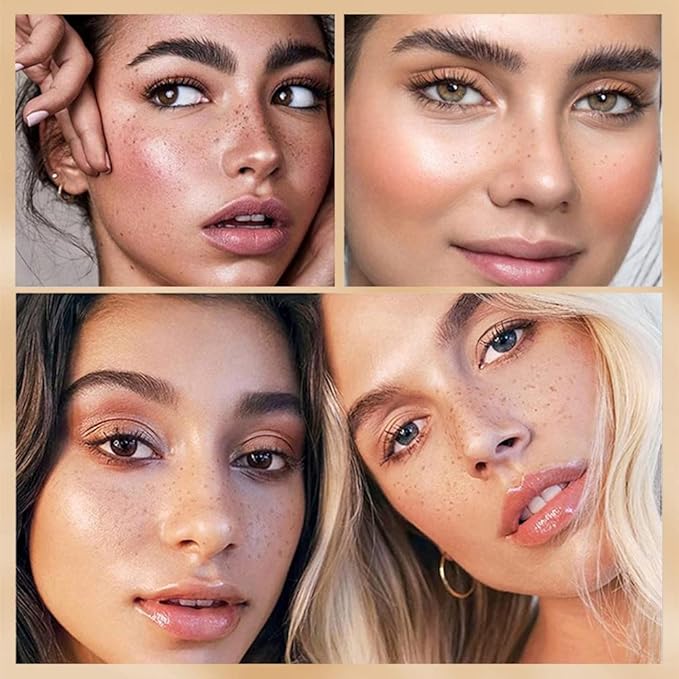 Freckle Pen 4 Colors Natural Freckle Pen Fake Freckle Pen Waterproof Long Lasting Soft Spots Natural Relaxing Sun Makeup (Natural Coffee)