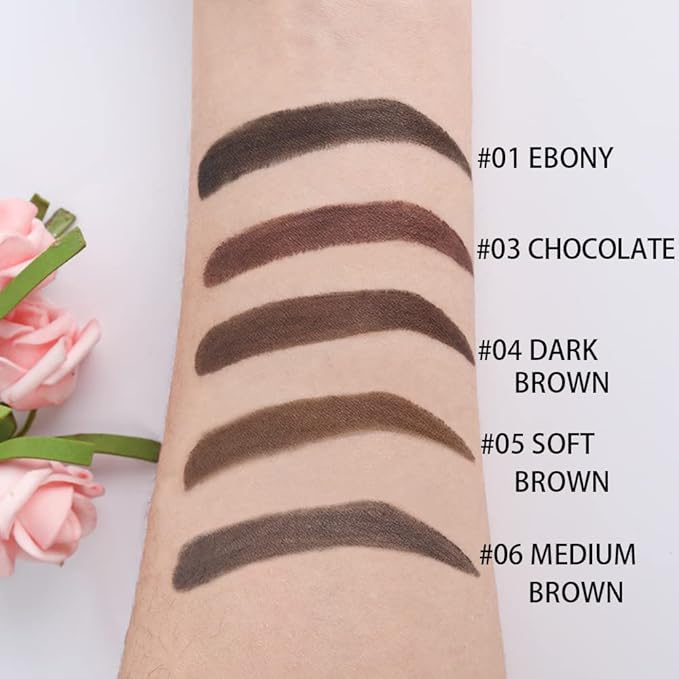 evpct Dark Brown Eyebrow Powder Pomade Gel Shaper Makeup Kit with Dual-ended Brush, Eyebrow Stencil Kit for Women Shaping, Eye Brow Pomade Stencil Shaper Tinting kits for Women Long Lasting Waterproof