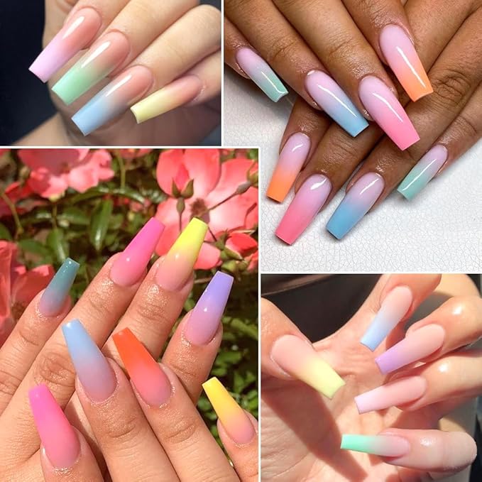 18 Colors Neon Phosphor Solid Pigment Powder Set for Ombre Nails, Fluorescent Nail Pigment Glitter Iridescent Rubbing Dust with Nail Ombre Brush for Gradient Nail Art Manicure DIY Accessories