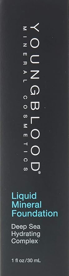 Youngblood Clean Luxury Cosmetics Liquid Mineral Foundation, Capri | Dewy Mineral Lightweight Full Coverage Makeup for Dry Skin Poreless Flawless Tinted Glow | Vegan, Cruelty Free, Gluten-Free