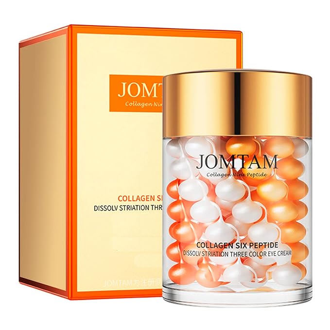 Collagen Six Peptide Dissolve Striation Three Color Eye Cream Eye Bags Hydrating Face Skin 60g / 2.03fl.oz