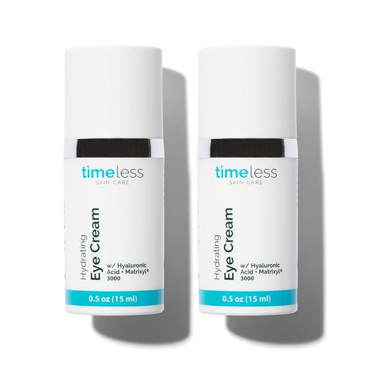Timeless Skin Care Hydrating Eye Cream - Skin Care Cream for Eyes with Hyaluronic Acid - Hydrating Beauty Product for Personal Care - 0.5 oz (Pack of 2)