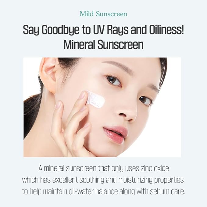 ETUDE Sunprise Sunscreen Mild Sun Milk SPF 50+ / PA++++ (55ml) | Sebum-free, Non-Sticky, Long Lasting Protection, 100% Mineral Korean Sunscreen for sensitive skin