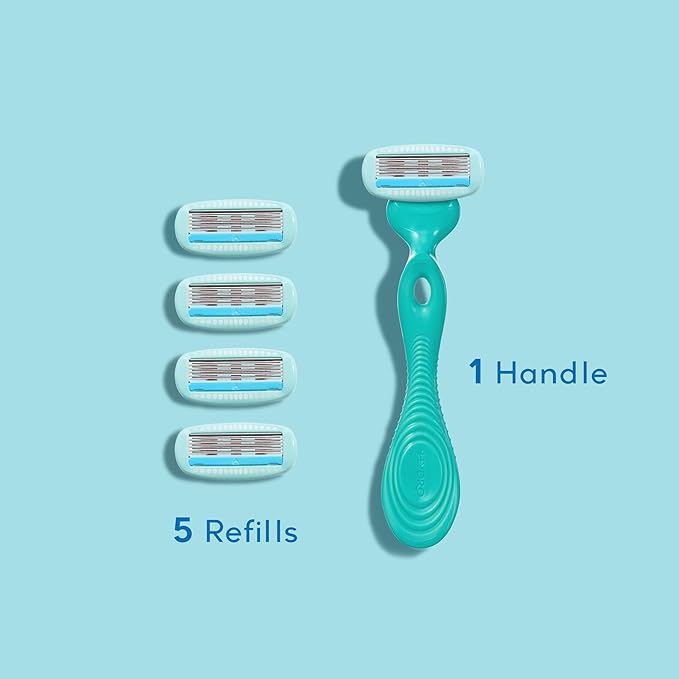 Schick Hydro Silk Ultra Sensitive Razor for Women | Womens Razor for Sensitive Skin, 5 Blade Razors for Women, Womens Razors for Shaving, Includes 1 Handle & 5 Refills
