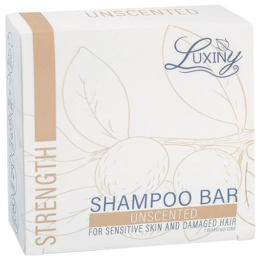 Unscented Shampoo Bar for all hair types is Vegan, Sulfate Free and Made in USA. Get up to 60 Washes at Home or use as a Travel Shampoo. Great for strenghtening shampoo for sensitive skin.