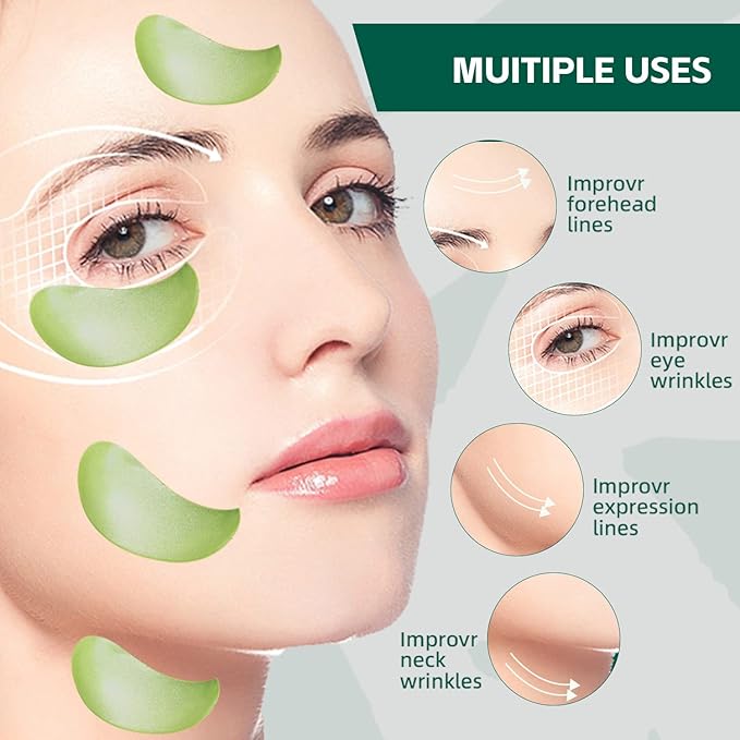 Under Eye Mask,30 pairs Green Tea Extract Anti-Aging Under Eye Mask, Firming Eye Mask, Green Tea Eye Patches,for Eye Moisturizing Dark Circles, Wrinkles, Fine Lines, Under Eye Bags