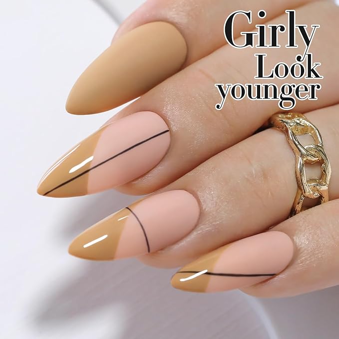 Double Rhythm 0.50 OZ Nude Gel Polish Same Color Same Bottle Sheer Pastel Neutral Natural Milky 15 ML Jelly UV Nail Art DIY at Home (Earth Beige-A1442)