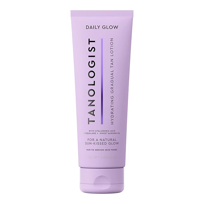 Tanologist Hydrating Daily Glow Body Lotion- Light/Medium, Gradual Tanning Lotion, No Fake Tan Smell, Streak-Free & Natural Looking Self Tanner, Moisturizing, Vegan, 8.45 fl. oz/250 ml Tube