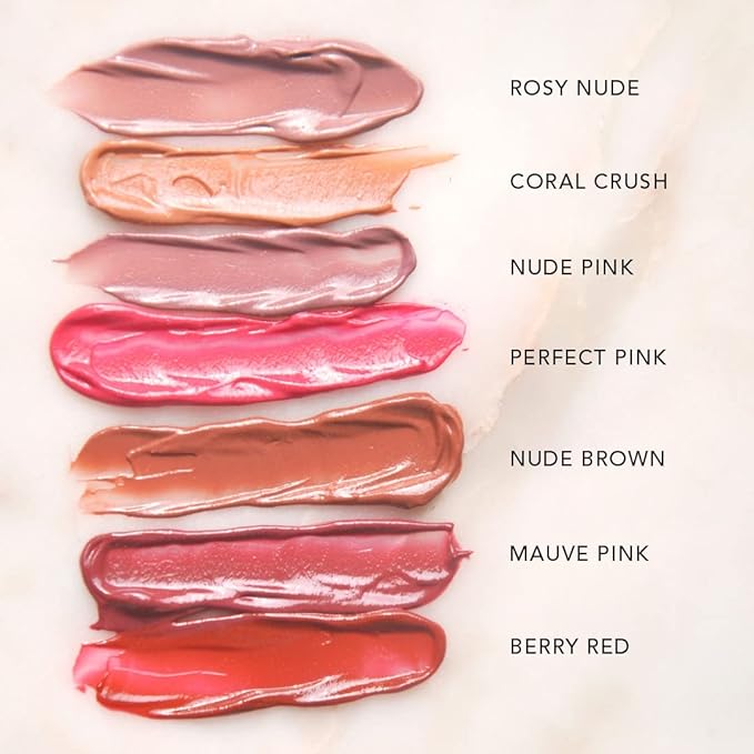Oh-So-Luxe Liquid Tinted Lip Balm, Hydrating & Nourishing Tinted Lip Oil for dry dark lips, results in Soft & Glowing Lips, Moisturizing, Non-Sticky Nude Pink Shade - 0.10 Fl Oz - RAS LUXURY OILS