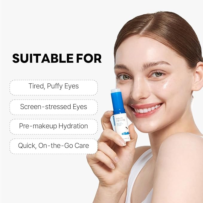 ROUND LAB Birch Juice Icy Cooling Eye Stick – Depuffing Glow Booster Balm for Puffy Eyes, Dark Circles, Fine Lines | On-the-Go Moisturizer | Korean Skincare | 0.35 oz