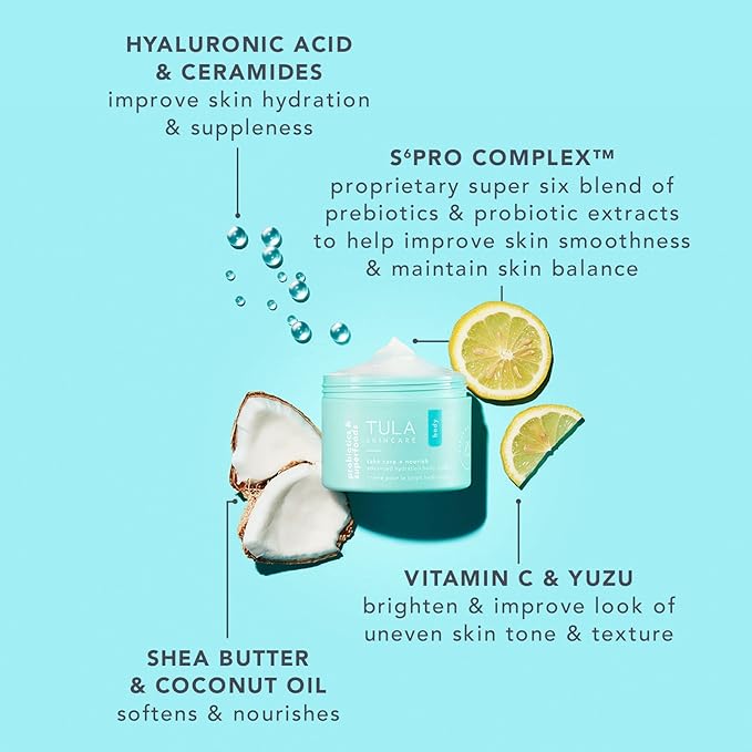 TULA Skin Care 24-7 Hydrating Day & Night Cream + Body Moisturizer/Exfoliator Packette - Anti-Aging Moisturizer for Face, Contains Watermelon & Blueberry Extract, 1.5 oz.