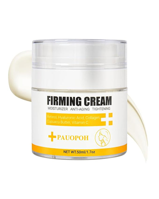Neck Firming Cream with 3% Retinol - Hyaluronic Acid, Anti-Wrinkle Treatment, Skin Tightening Cream for Face, Neck, Chest & Décolleté