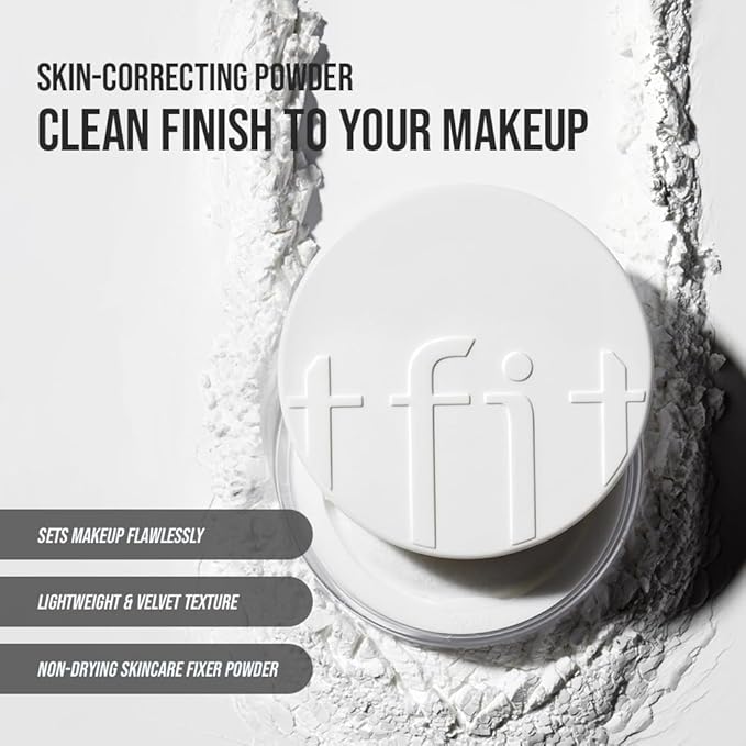 Translucent Set Finishing Powder - Sebum Control Face Loose Powder, Matte & Silky Finish, Lightweight, Long-lasting, Korean Makeup, 0.24 Oz. (01 White, 0.24 Oz.)