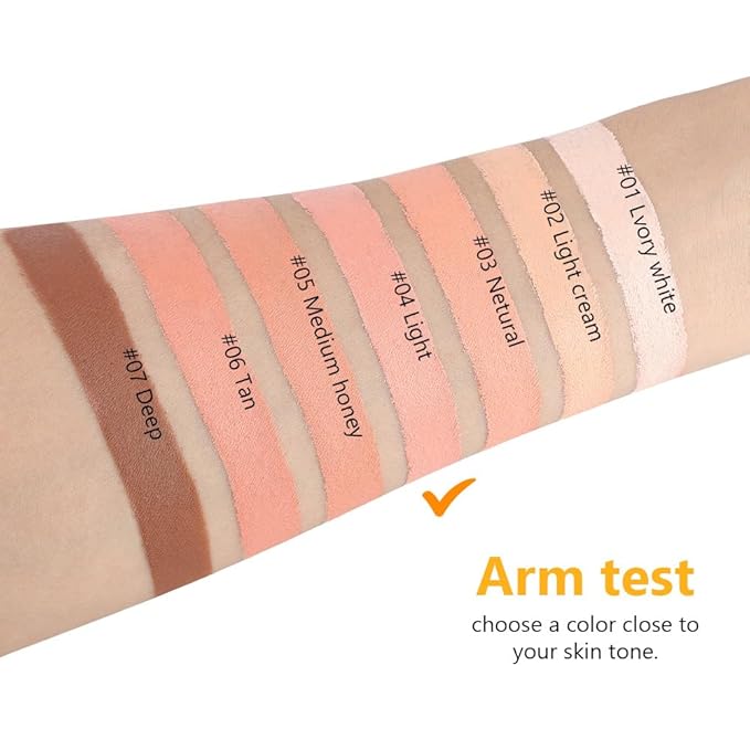 Kaely Pot Concealer Full Coverage Set,under Eye Brightener Concealer for Conceals Dark Circles,Waterproof Foundation Face Makeup Brush Kit,Color Correcting Concealer,Eye Ring corrector de ojeras 04