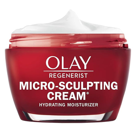 Olay Face Moisturizer, Regenerist Micro-Sculpting Facial Cream for Women - Instant Hydration, Anti-Aging, Anti-Wrinkle, Firming Skin Care - Hyaluronic Acid, Niacinamide, Amino Peptides, 1.7 Oz