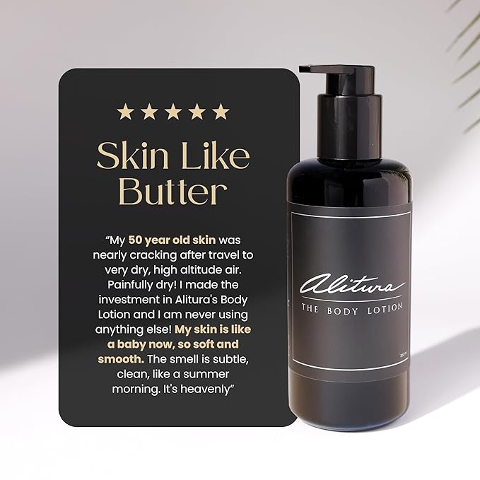 Alitura Naturals Organic Face & Body Lotion – Anti-Aging Moisturizer with Olive Oil & Acai Butter – Hydrating Cream for Dry, Sensitive & Aging Skin – For Men & Women – 200ml