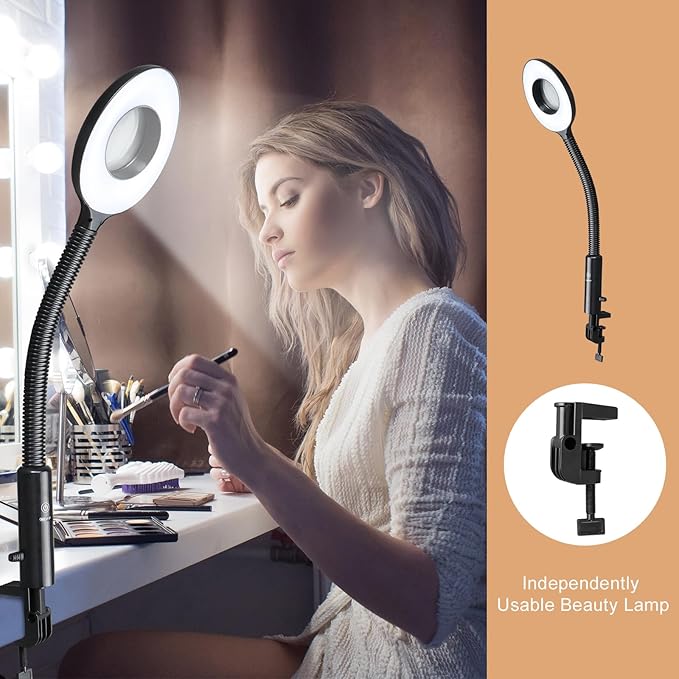 Winado 2 in 1 Professional Facial Steamer with 5X Magnification Lamp & Touch Screen, Esthetician Steamer Humidifier Face Spa Mist Steam for Home Beauty Salon, Personal Skin Care Deep Cleaning, Black