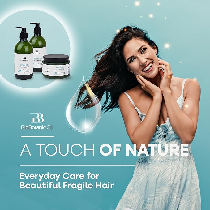 Bio Botanic Oil Magic Conditioner for Thin, Sparse & Brittle Hair | Deeply Hydrating & Strengthening | Organic Castor & Babassu Oils | SLS-Free, Paraben-Free | 500ml