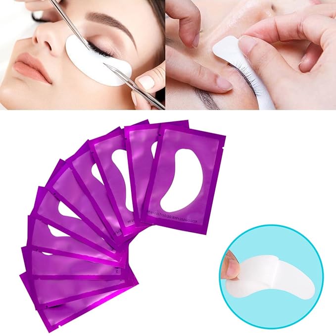 150 Pairs Set, Under Eye Pads, Comfy and Cool Under Eye Patches Gel Pad for Eyelash Extensions Eye Mask Beauty Tool (Purple)