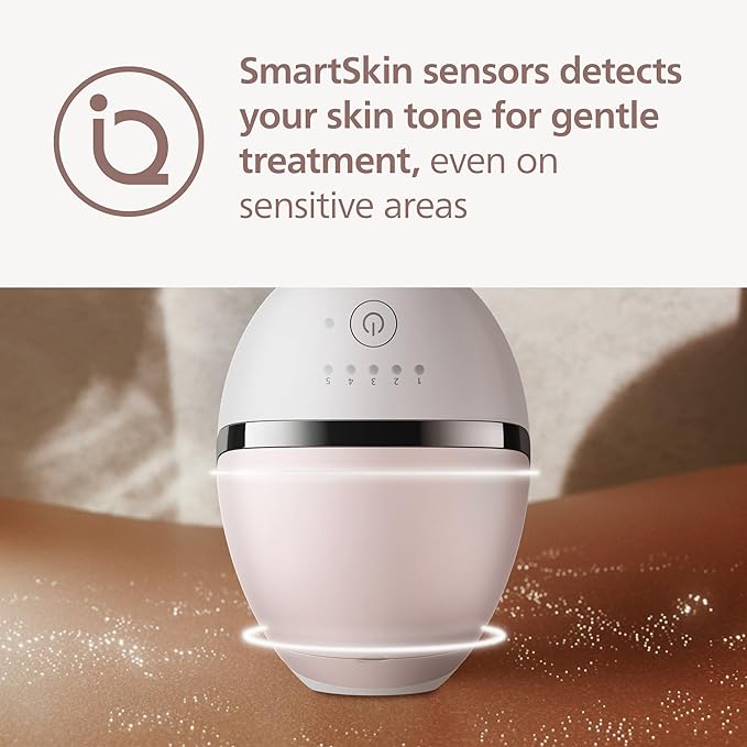 Philips Lumea 8000 Series IPL Hair Removal Device - Alternative to Laser Hair Removal, SenseIQ Technology and Lumea App, 2 Attachments for Body & Face, for Women & Men, BRI932/03
