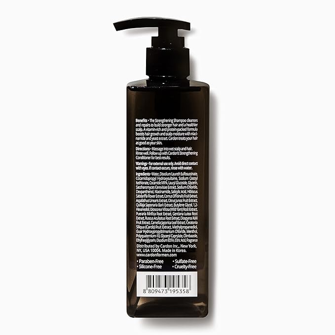 CARDON Hair Growth Shampoo for Men - Thickening, Anti-Thinning, Strengthens Roots, Korean Skincare for Healthy Scalp, Suitable for Oily and Dry Hair