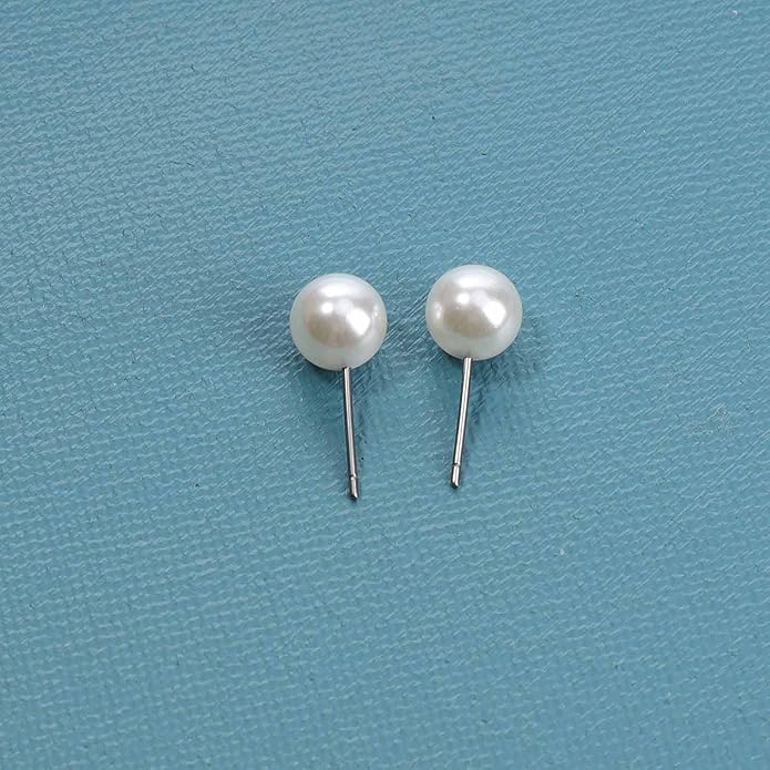 Boho Pearl Studs Earrings Tiny Pearl Earrings Minimalist Earrings Pearl Simple Studs Jewelry for Women Bridesmaid Gifts