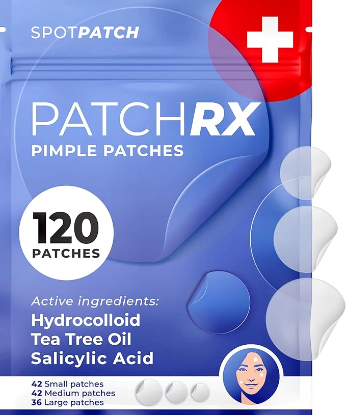 Salicylic Pimple Patches (120 Pack), Salicylic Acid Acne Patches with Tea Tree Oil - Zit Patch and Pimple Stickers for Face for Skin Care - Salicylic Acid Acne Dots (Packaging May Vary)