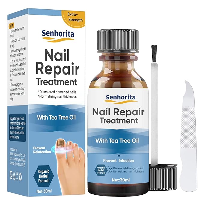Toenail Repair Treatment, Extra Strength Nail Repair Liquid with Natural Tea Tree Oil Extract, Toenail Repair Solution for Thickened and Ingrow Nails