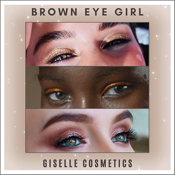 Brown Eyed Girl Loose Mineral Eye Shadow Makeup - Organic, Non-Toxic Glitter Eyeshadow, Loose Powder, Nude Eyeshadow Palette, Copper, Black Shimmer, Light Pink, Bronze