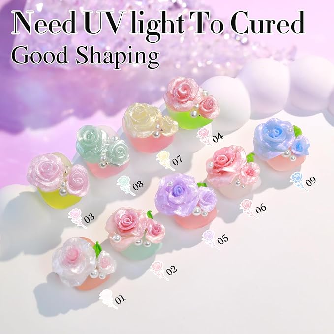 Double Rhythm 3D Nail Gel Pearl Solid Sculpting Gel for Nail Art Non-Sticky Hard for Building Carving Molding Extension Soak Off UV/LED Nail Art Salon Home DIY 0.5 Oz (Nude-Silk 02)