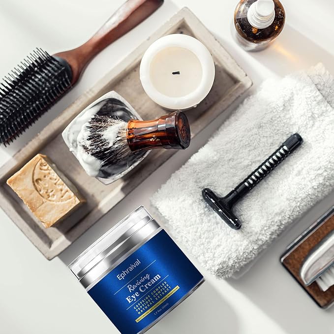 Men's Eye Cream, Eye Cream for Dark Circles and Puffiness, Anti-aging Caffeine Eye Cream for Men, Brightens, Reduces Puffiness, Dark Circles, and Fine Lines, Eye Treatment for Men Women