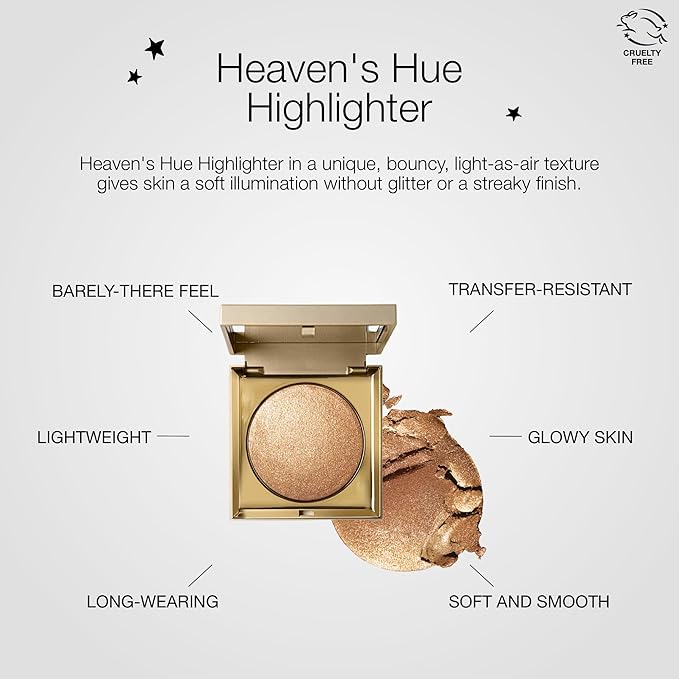 stila Heaven's Hue Highlighter | Lightweight Soft Makeup Glow, Bouncy Texture Illuminates Skin, Transfer-Resistant | Bronze, 0.35 Oz. (Pack of 1)