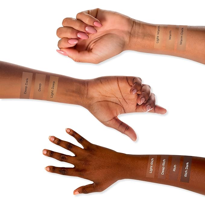 LUMINESS Airbrush Spray Silk Foundation Starter Kit - Rich - Foundation, Primer & Dual-Sided Angled Buffing Brush - Medium, Buildable Coverage, Anti-Aging Formula Hydrates & Moisturizes