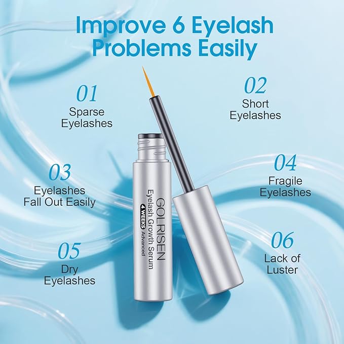 Eyelash Growth Serum, Advanced Lash Serum For Eyelash Growth with Myristoyl Pentapeptide-4 Lash Enhancing Serums For Thicker, Longer Lashes (4ml)