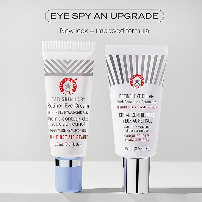 First Aid Beauty Retinol Eye Cream with Squalane + Ceramides – Visibly Smooths Fine Line & Wrinkles Around the Eyes – 0.5 oz.