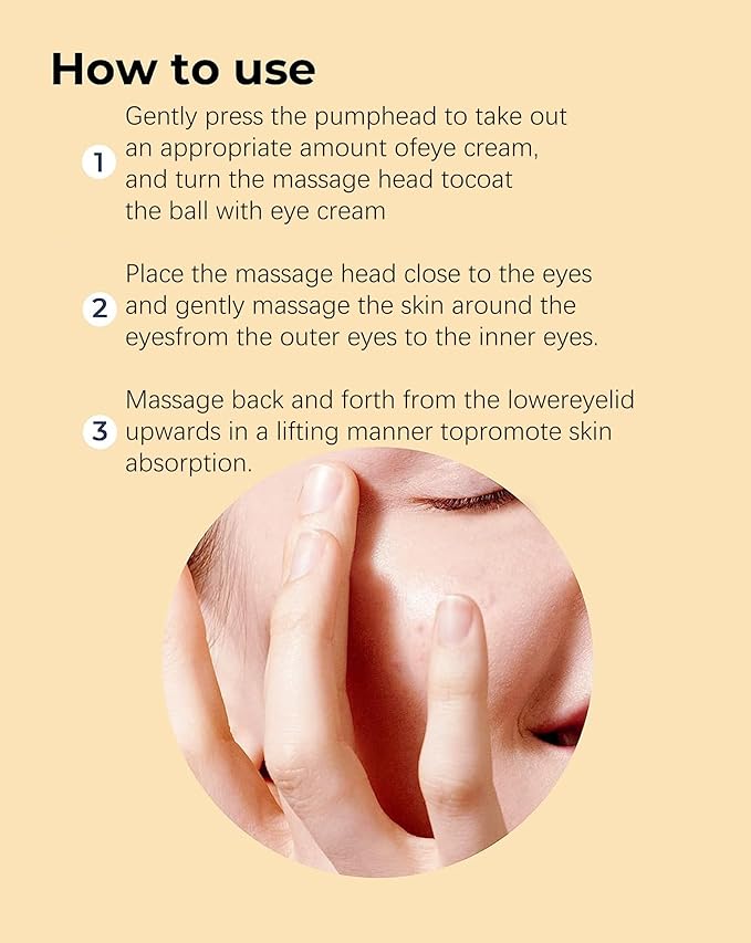 Moisturizing and hydrating snail peptide eye cream can tighten the eye, improve the dark circles around the eyes, and weaken the fine lines of the eye essence