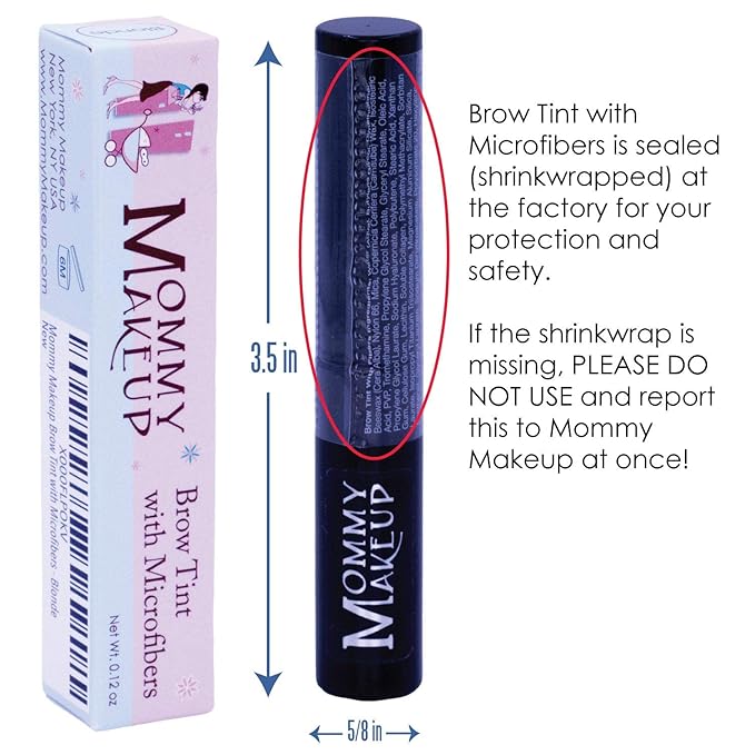 Brow Tint with Microfibers - 4-in-1 Tinted Eyebrow Gel to Groom, Hold, Sculpt & Color Your Brows, Covers Gray Hair - Water Resistant, Clump-Free, Long Lasting (Sable) by Mommy Makeup