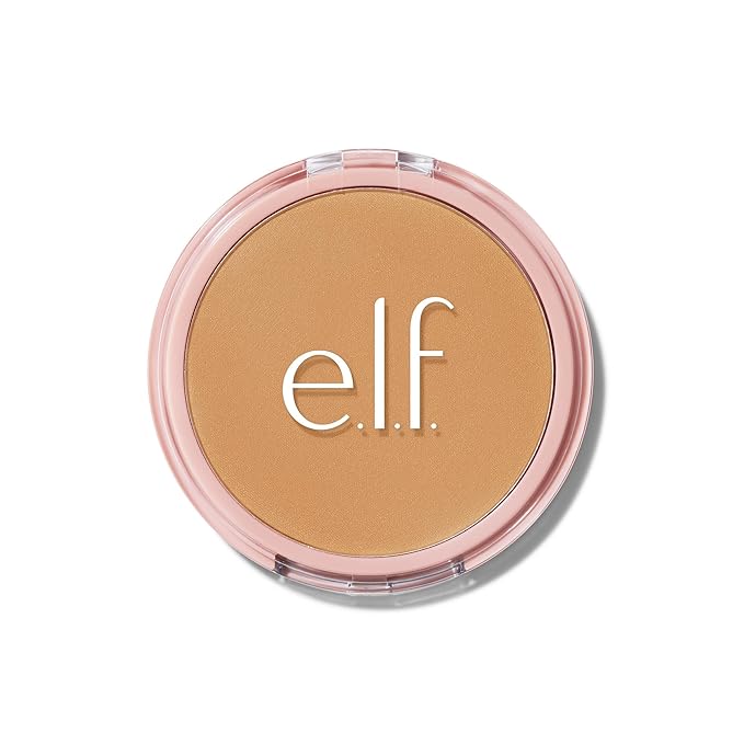 e.l.f. Halo Glow Powder Filter, Ultra-fine Finishing Powder, Smooths The Look of Pores & Fine Lines, Creates A Soft-Focus Glow, Vegan & Cruelty-Free, Tan Warm