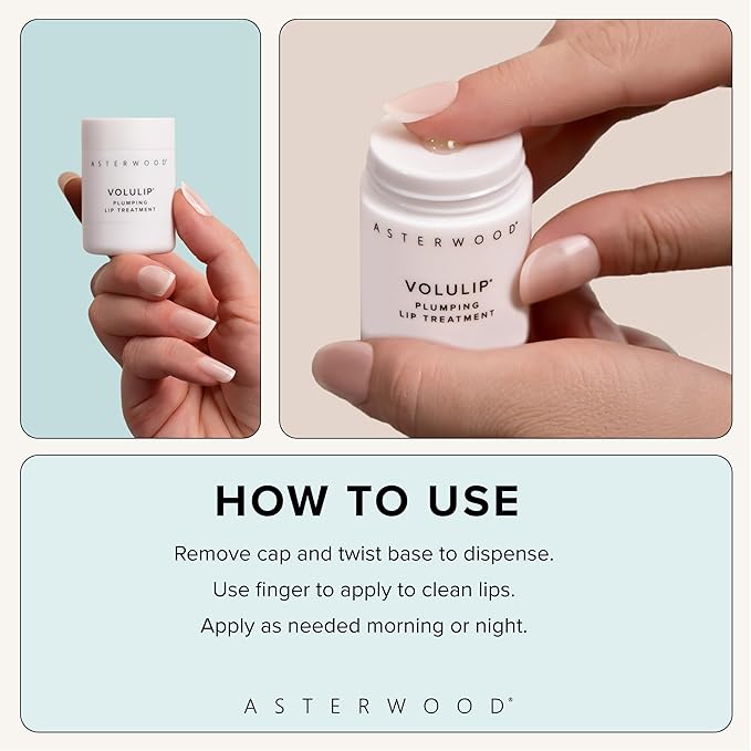 Asterwood Lip Treatment & Balm - with Volulip, Hyaluronic Acid, & Matrixyl 3000 - Hydrating, Plumping, Moisturizing, Anti-Aging - Plumper, Fuller Lips - for Women & Men - 0.5 Fl Oz