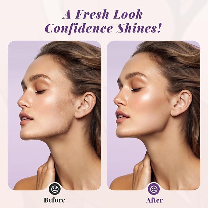 Sonic Dermaplaning Tool for Women, Rechargeable Face Dermaplane Razor Sonic Edge Technology for Facial Hair, Exfoliating and Peach Fuzz, 10 Refill Blades Purple