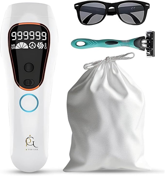 Professional IPL Laser Hair Removal Device & Epilator for Women and Men, 999,999 Flashes, Permanent Hair Reduction for Face, Legs, Arms, Bikini Line & Body, Painless Treatments for Smooth Skin at Home