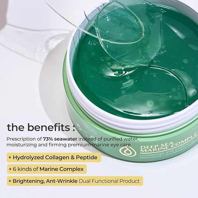 Marine Collagen Under Eye Hydrogel mask for Dark circles, Wrinkle and Puffiness (puffy eyes) | Korean Skincare
