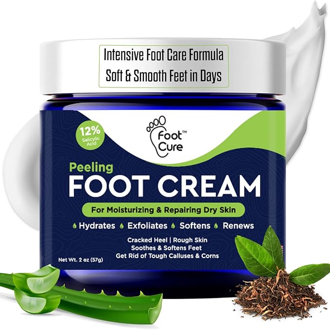 Tea Tree Oil Foot Cream - Moisturizing Athletes Foot Care For Dry Cracked Feet Cream - Heel & Callus Removal, Toenail Treatment, Ringworm Itchiness Relief - Made in USA Foot Cream, 2 Ounce Pack of 1