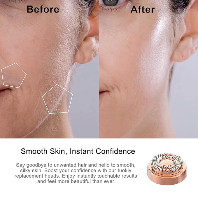 Replacement Heads for Flawless Facial Hair Remover Gen 2, Replacement Blades for Finishing Touch Flawless Hair Removal Generation 2